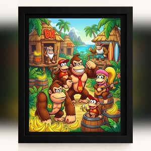 A.I. 80s, 90s & 2000s Nostalgia Game Art Print 8x10 in  Frame